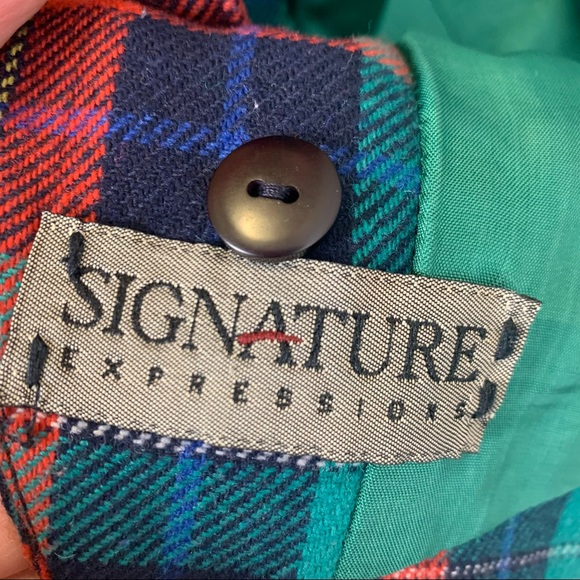 Vintage Signature Expressions plaid tartan wool lined vest - Picture 7 of 7